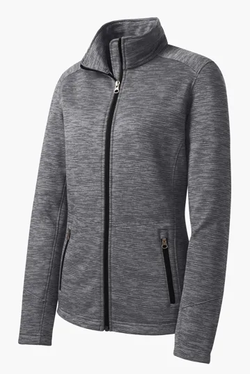 Port Authority Women's Digi Stripe Fleece Jacket — view 2
