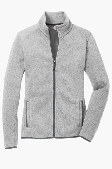 Port Authority Women's Sweater Fleece Jacket — view 5