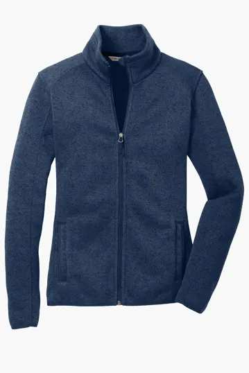Port Authority Women's Sweater Fleece Jacket — view 2