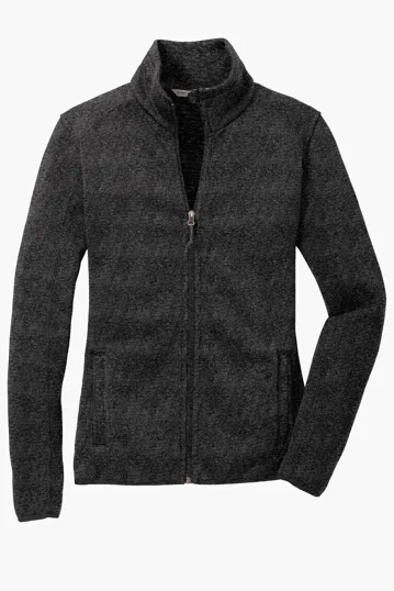 Port Authority Women's Sweater Fleece Jacket — view 4