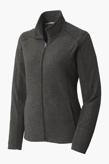 Port Authority Women's Heather Microfleece Full-Zip Jacket — view 3