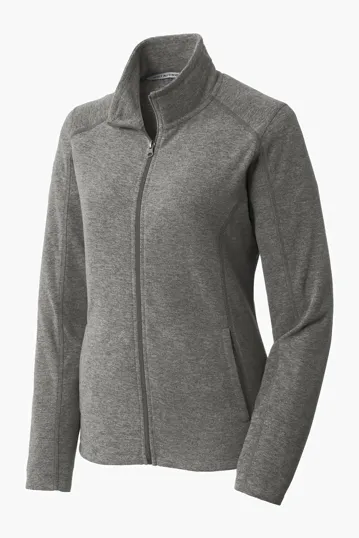 Port Authority Women's Heather Microfleece Full-Zip Jacket — view 5