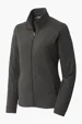 Port Authority Women's Heather Microfleece Full-Zip Jacket — view 3