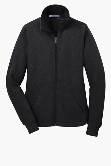 Port Authority Women's Slub Fleece Full-Zip Jacket — view 2