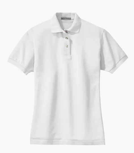 Port Authority Women's Heavyweight Cotton Pique Polo — view 11