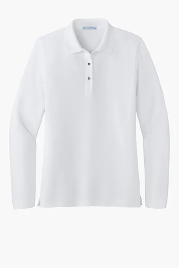 Port Authority Women's Silk Touch Long Sleeve Polo — view 8