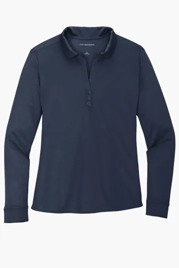 Port Authority Women's Silk Touch Performance Long Sleeve Polo — view 4