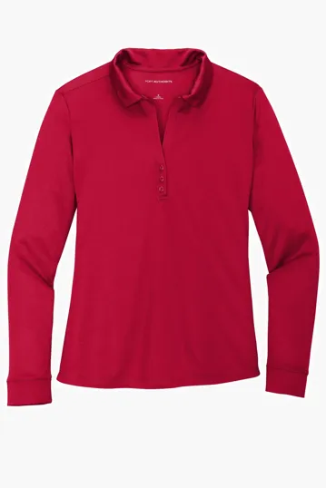 Port Authority Women's Silk Touch Performance Long Sleeve Polo — view 5