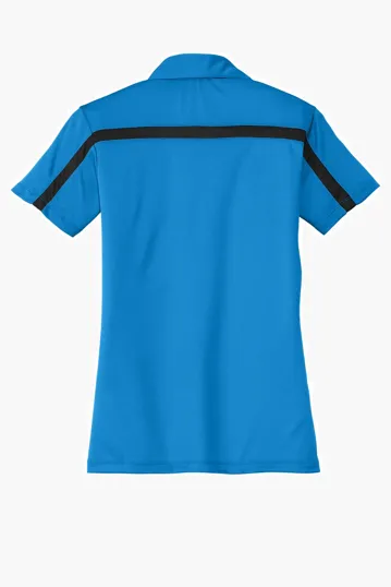 Port Authority Women's Silk Touch Performance Colorblock Stripe Polo — view 9