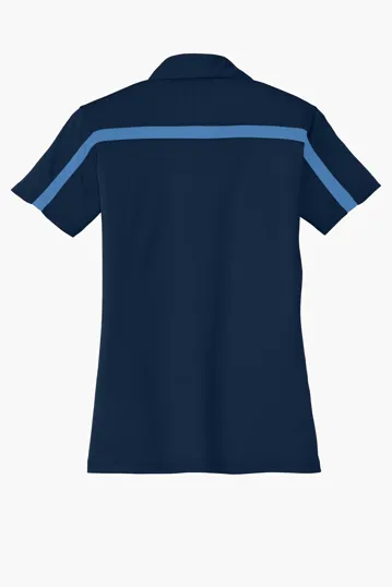 Port Authority Women's Silk Touch Performance Colorblock Stripe Polo — view 11