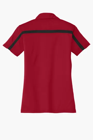 Port Authority Women's Silk Touch Performance Colorblock Stripe Polo — view 12