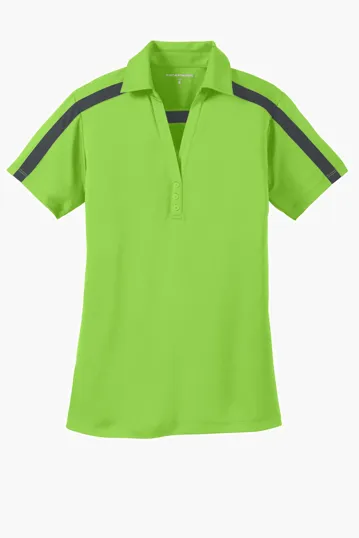 Port Authority Women's Silk Touch Performance Colorblock Stripe Polo — view 4