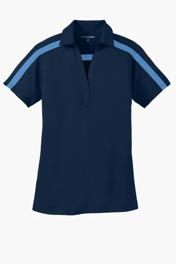 Port Authority Women's Silk Touch Performance Colorblock Stripe Polo — view 5