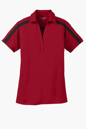 Port Authority Women's Silk Touch Performance Colorblock Stripe Polo — view 6