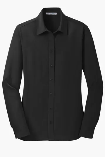 Port Authority Women's Dimension Knit Dress Shirt — view 2