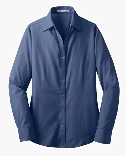 Port Authority Women's Crosshatch Easy Care Shirt — view 3