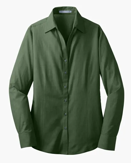 Port Authority Women's Crosshatch Easy Care Shirt — view 4