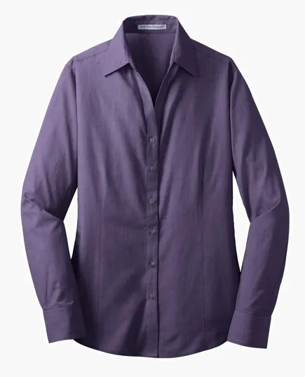 Port Authority Women's Crosshatch Easy Care Shirt — view 5