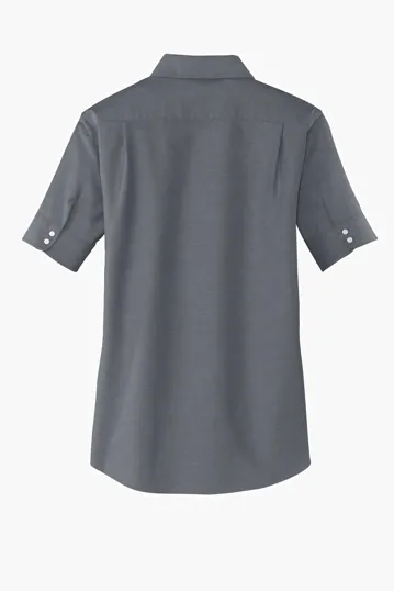 Port Authority Women's Short Sleeve SuperPro Oxford Shirt — view 6