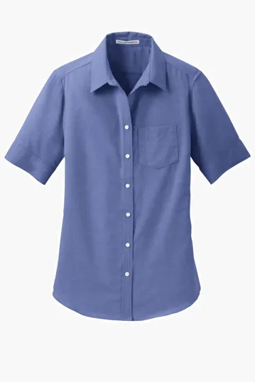 Port Authority Women's Short Sleeve SuperPro Oxford Shirt — view 3