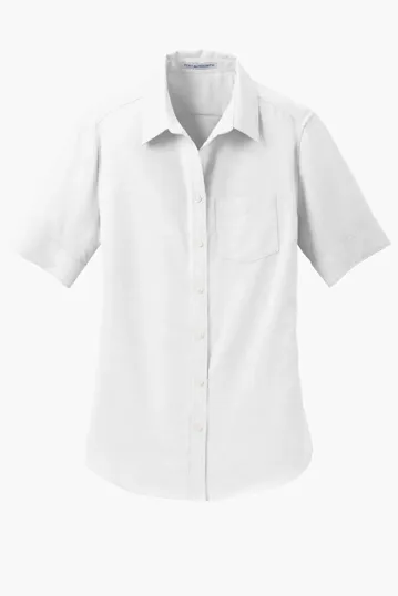 Port Authority Women's Short Sleeve SuperPro Oxford Shirt — view 5