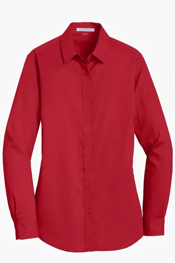 Port Authority Women's SuperPro Twill Shirt — view 4