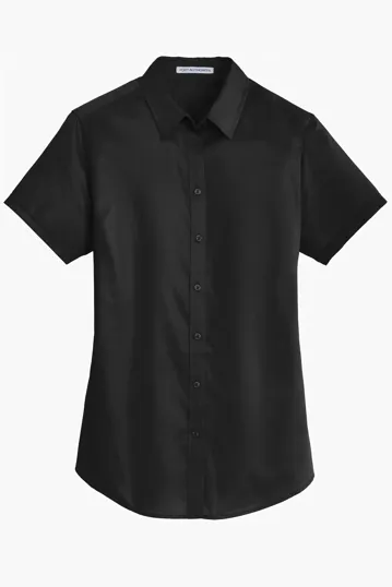 Port Authority Women's Short Sleeve SuperPro Twill Shirt — view 2