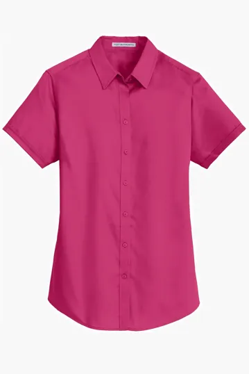 Port Authority Women's Short Sleeve SuperPro Twill Shirt — view 4