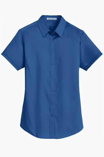 Port Authority Women's Short Sleeve SuperPro Twill Shirt — view 7
