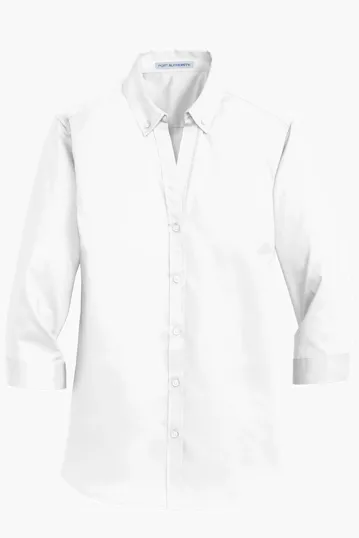 Port Authority Women's 3/4-Sleeve SuperPro Twill Shirt — view 7