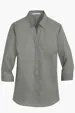 Port Authority Women's 3/4-Sleeve SuperPro Twill Shirt — view 3