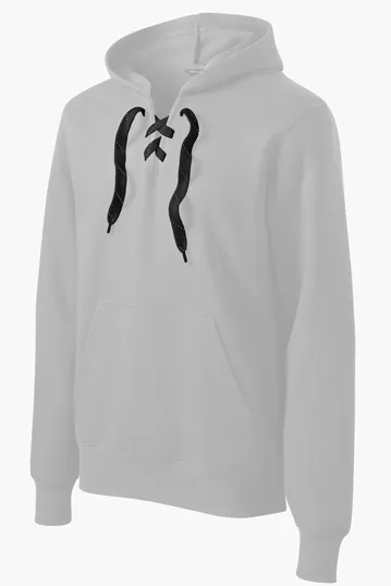 Sport-Tek Lace Up Hooded Sweatshirt Laces — view 2