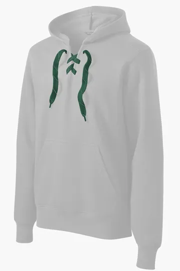 Sport-Tek Lace Up Hooded Sweatshirt Laces — view 6