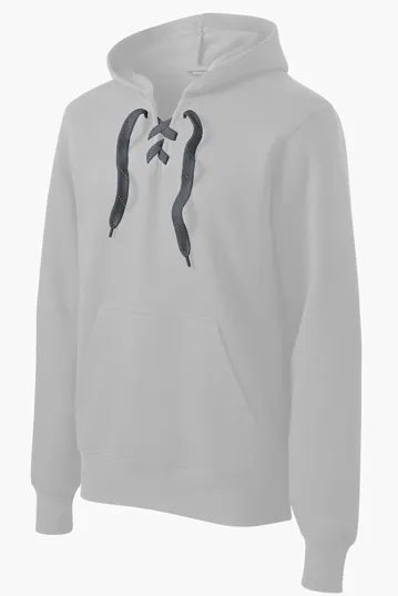 Sport-Tek Lace Up Hooded Sweatshirt Laces — view 8