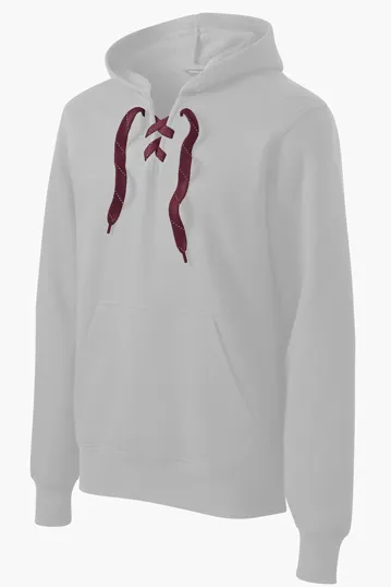 Sport-Tek Lace Up Hooded Sweatshirt Laces — view 10