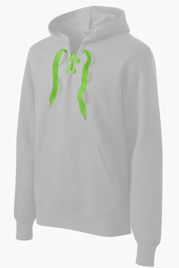 Sport-Tek Lace Up Hooded Sweatshirt Laces — view 11