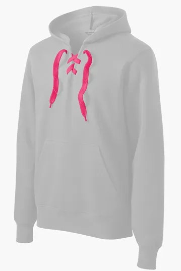 Sport-Tek Lace Up Hooded Sweatshirt Laces — view 12