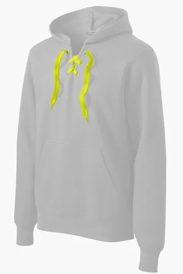 Sport-Tek Lace Up Hooded Sweatshirt Laces — view 13