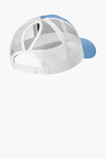 Port Authority Snapback Ponytail Trucker Cap — view 11