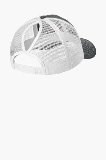 Port Authority Snapback Ponytail Trucker Cap — view 12