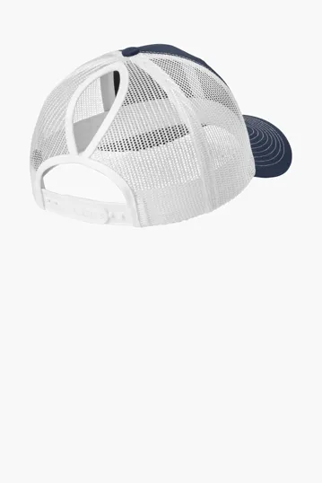 Port Authority Snapback Ponytail Trucker Cap — view 14