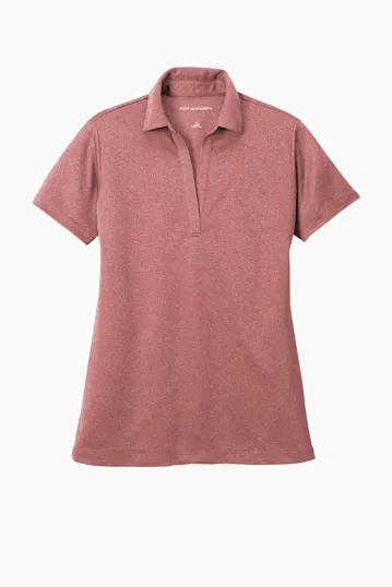 Port Authority Women's Heathered Silk Touch Performance Polo — view 3