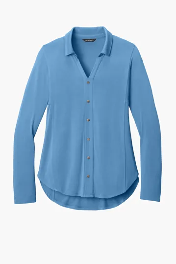 Port Authority Women's Luxe Knit Button Tunic — view 2