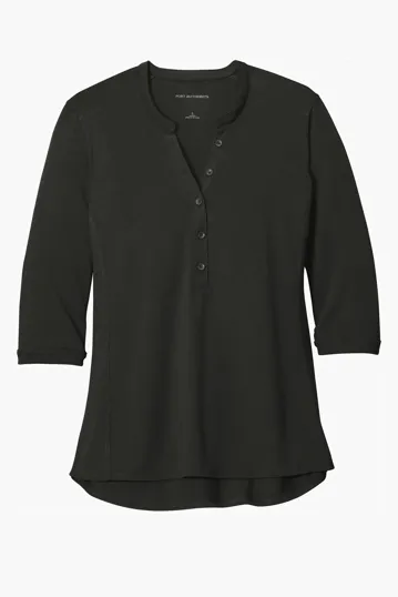 Port Authority Women's UV Choice Pique Henley — view 2