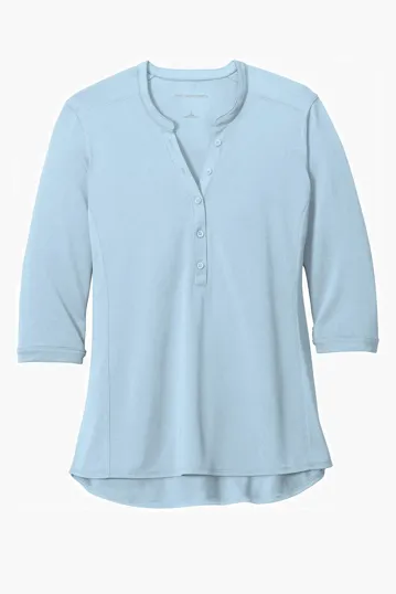 Port Authority Women's UV Choice Pique Henley — view 3