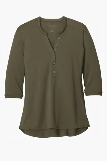 Port Authority Women's UV Choice Pique Henley — view 4