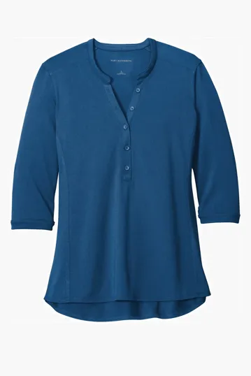 Port Authority Women's UV Choice Pique Henley — view 8