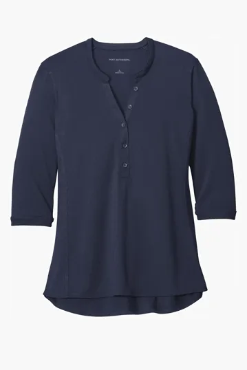 Port Authority Women's UV Choice Pique Henley — view 9
