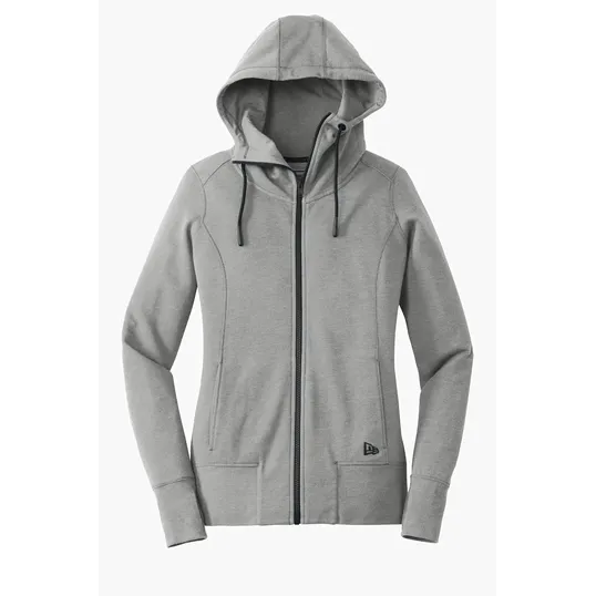 New Era Women's Tri-Blend Fleece Full-Zip Hoodie. — view 4