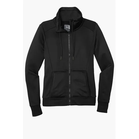 New Era Women's Performance Terry Full-Zip Cowl — view 2
